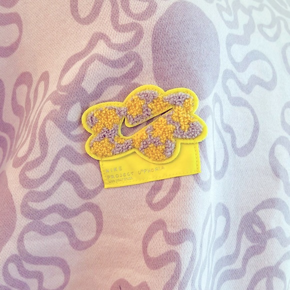 NIKE Euphoria Trend Fleece Cropped Pullover Sweatshirt Size L NEW - Picture 4 of 8